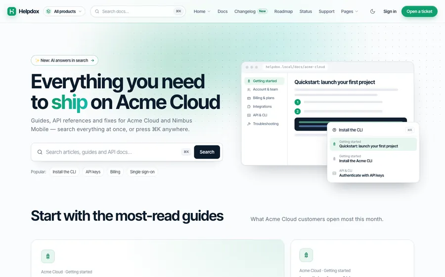 SaaS Help Center